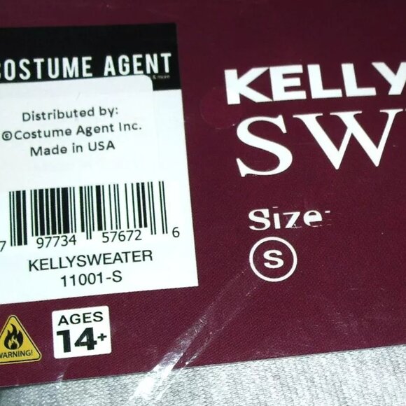 Kelly Kapowski Bayside Tigers Save By the Bell Sweatshirt sz Small Halloween New - Picture 2 of 3